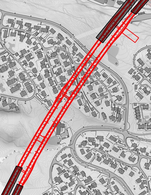 Fremdrift Skjelsvikdalen - Kjørholt per september 2024.