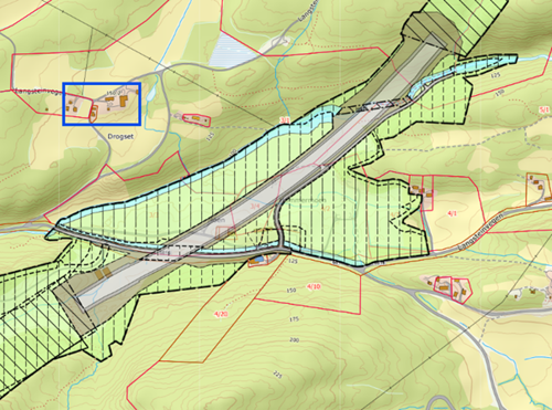 Kart 3 – Støytiltak Langsteindalen