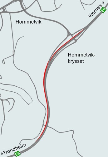 I forbindelse med bygging av ny E6 Ranheim-Værnes vil det bli endring i kjøremønsteret mellom Helltunnelen og Stavsjøfjelltunnelen fra tirsdag 4. januar kl. 06:00.