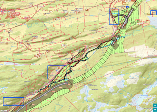 Kart 2 – Støytiltak Vuddudalen